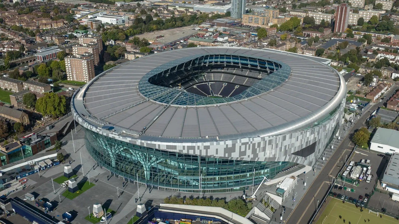 Le Tottenham Hotspur Stadium vu du ciel